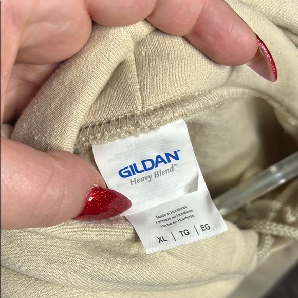 Cat Nap by the Window Beige Graphic Hoodie XL - Picture 4 of 5